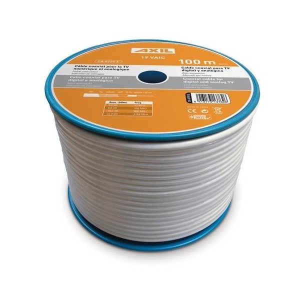 CABLE ANTENA 100MT COAXIAL AXIL 19 VATC CA 0770E