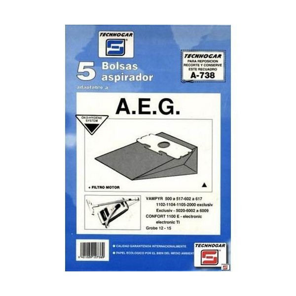 BOLSA ASPIRADOR PAPEL AEG GROBE-12 910738 THOGAR 5