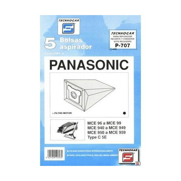 BOLSA ASPIRADOR PAPEL PANASONIC MC90 910707 THOGAR