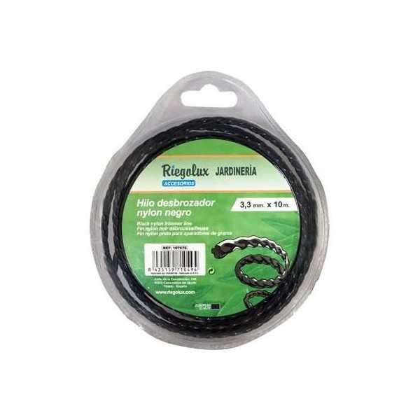Hilo Desbrozadora Nylon Helic.3,3Mmx 10M Negro