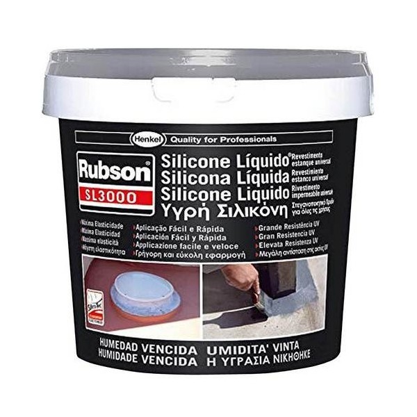 RUBSON SILICONA LIQUIDA SL3000 1KG NEGRO