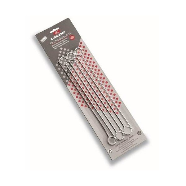 PINCHO COC 305MM BROCHETAS CDO. INOX LACOR 6 PZ