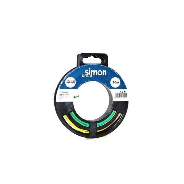 CABLE ELEC 1X1,5 10MT HILO FLEXIBLE SIMON B AZ H07