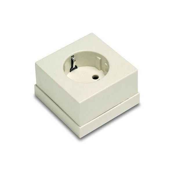 BASE ELEC 65x65x38 TT S/LAT 16A-250V SUP. PVC BL 5