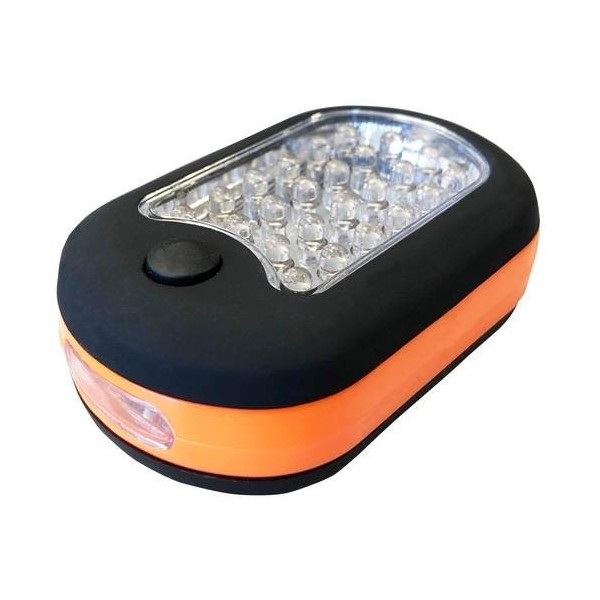 Lampara Trabajo 24+3Led C/Pilas Iman+Gancho