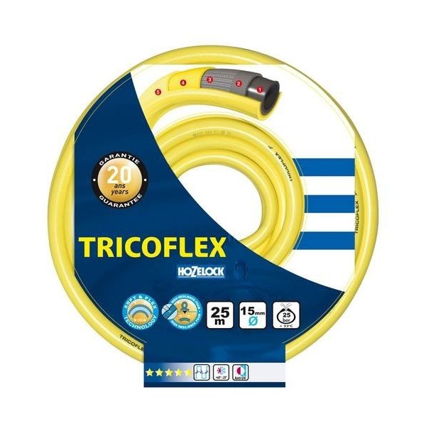 MANGUERA TRICOFLEX AMARILLA 19 MM R.25 MT