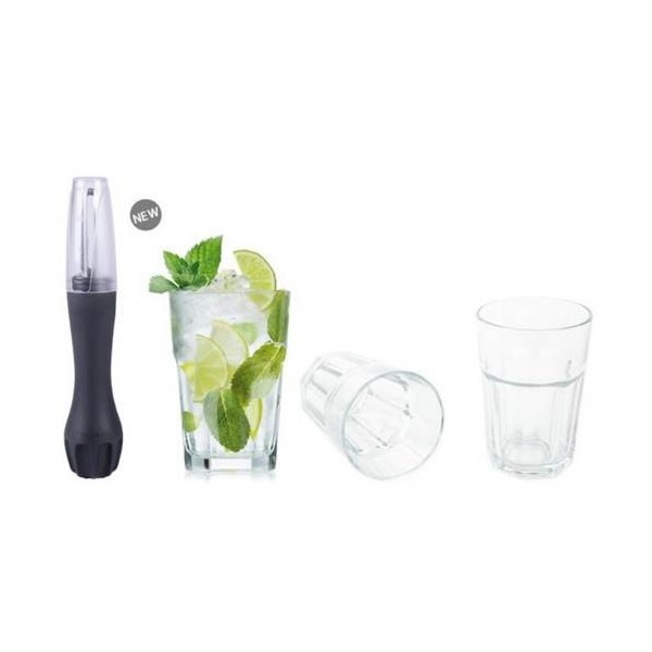 JUEGO COCTEL MOJITOS + 2 VASOS KOALA