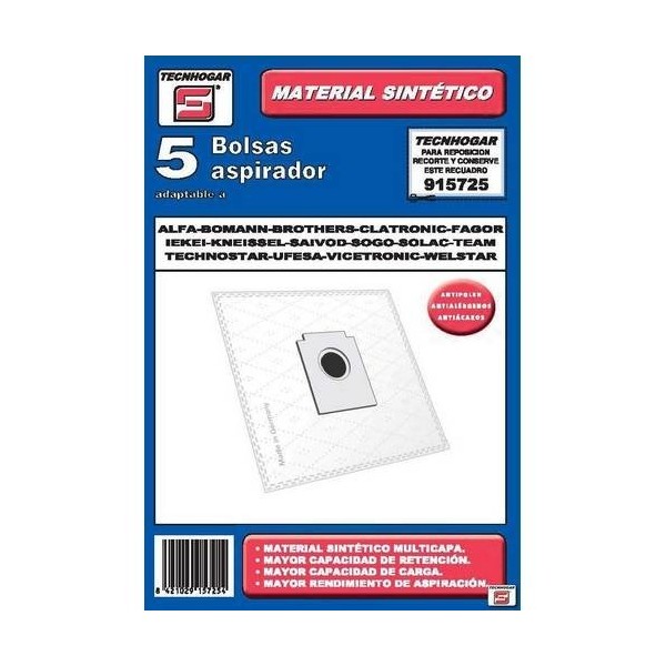 BOLSA ASPIRADOR PAPEL SOLAC-FAGOR-UFESA 915725 THO