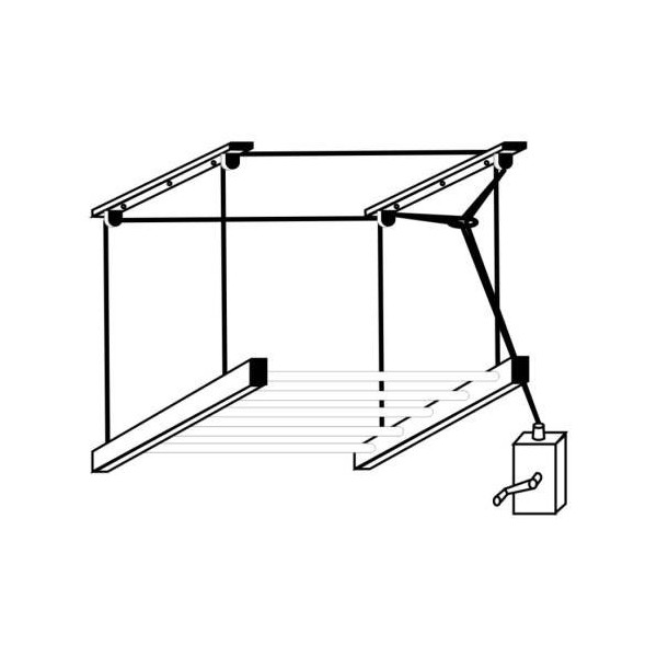 TENDEDERO TECHO MANIVELA 160CM AC BL SUBE-BAJA TEN