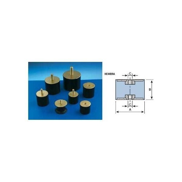 ANTIVIBRATORIO SOP CIL 25,5x22MM / M-8 HEMBRA AMC