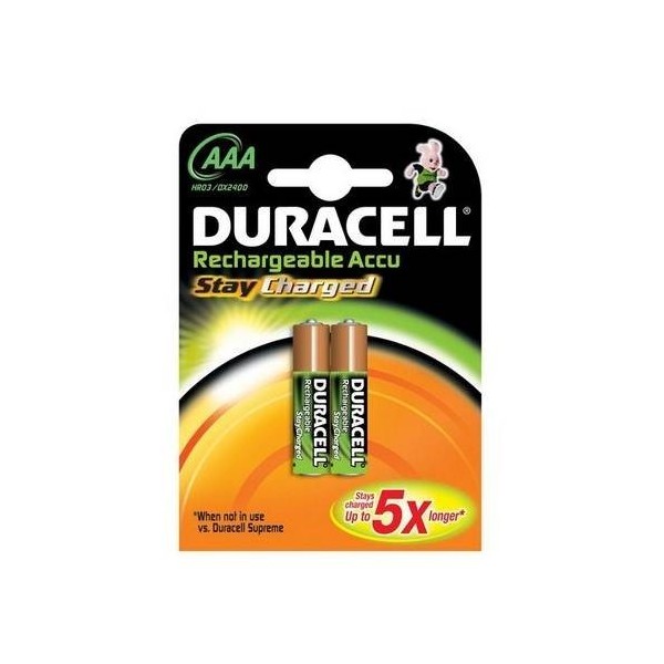 PILA RECARGABLE LR03 AAA 1,2V 850mAh DURACELL 2 PZ