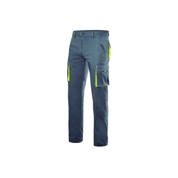 PANTALON TRABAJO T40 ELAST. GR/AMA MLTIBOL VELILL