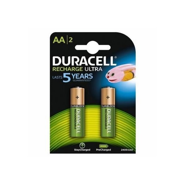 PILA RECARGABLE LR06 AA 1,5V DURACELL 2 PZ