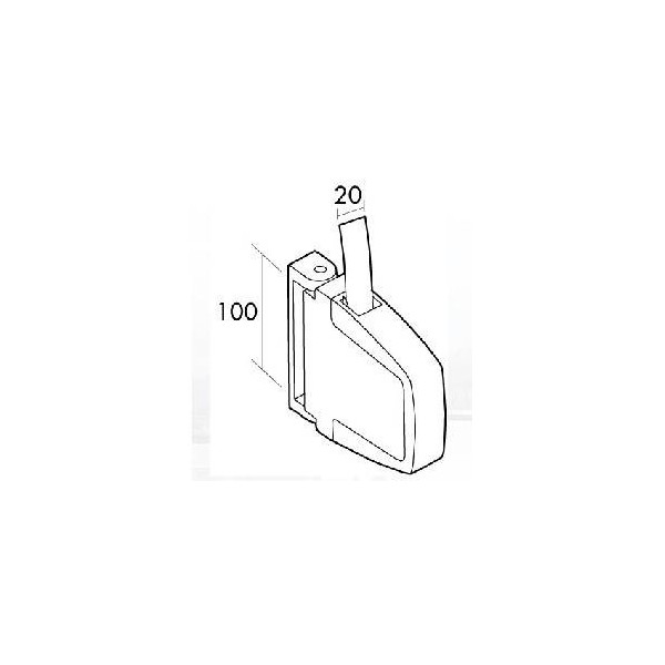 RECOGEDOR PERS 22MM SOBREP PL BL/PIN GAVIOTA