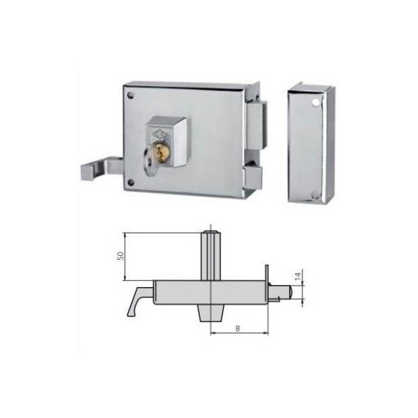 CVL CERRADURA SOBREPONER MADERA 1125BR14I/1