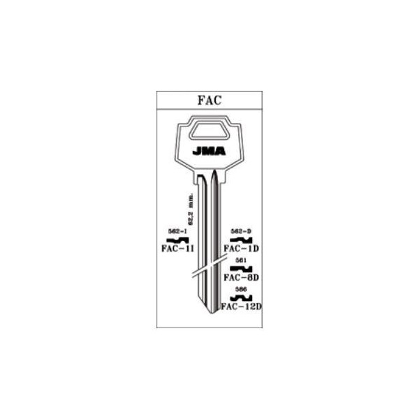 LLAVE CILINDRO EN BRUTO JMA AC FAC-12D