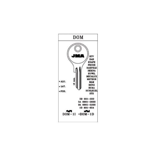 LLAVE CILINDRO EN BRUTO JMA AC DOM-1I