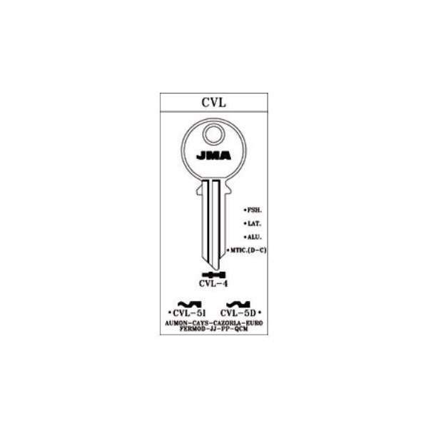 LLAVE CILINDRO EN BRUTO JMA ALU RO CVL-5D ROJO