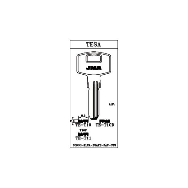 LLAVE PUNTOS EN BRUTO JMA ALPACA STS-T10 TE-T10