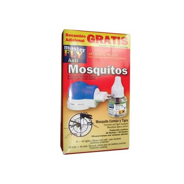 MASTERFLY ELECTRICO MOSQUITO ENCHUFE+RECARGA