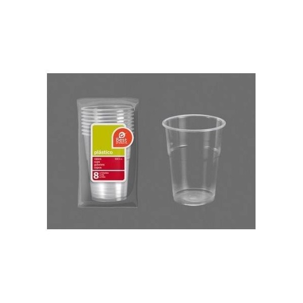 VASO DESECHABLE 500CC PL TRA 8 PZ