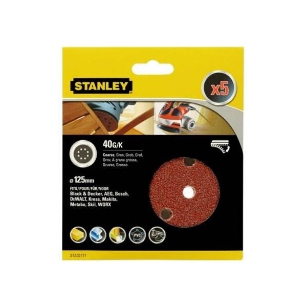 DISCO LIJA STANLEY ROTO ORBITAL PERFOR. 125MM GR40