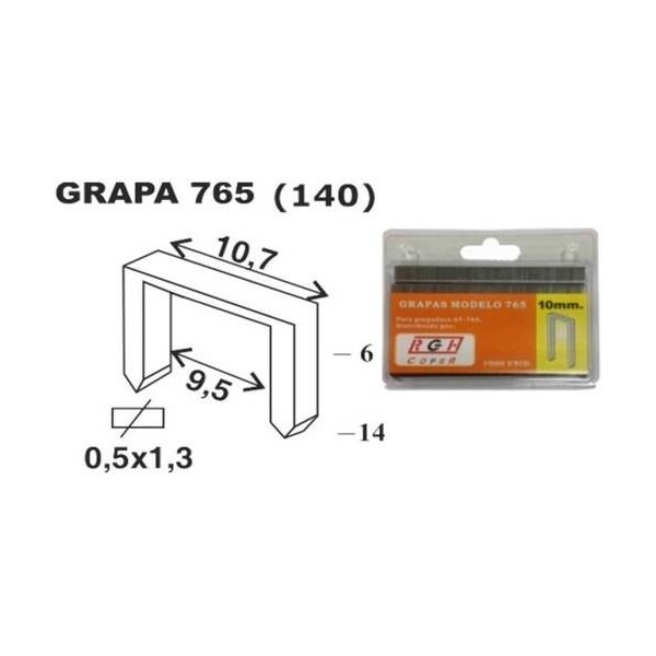 GRAPA GRAPADORA MODELO 765 14MM ACERO COFER 1.000