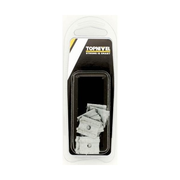 GRAPA MUEB 23X17MM ACERO CINC TRASERA NIVEL 10 PZ