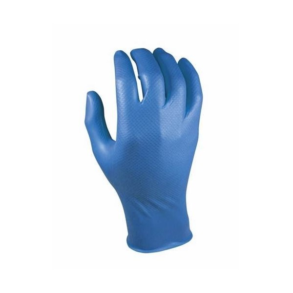 GUANTE DESECHABLE AZUL ESCAMADO GRIPPAZ NITR. AZ J