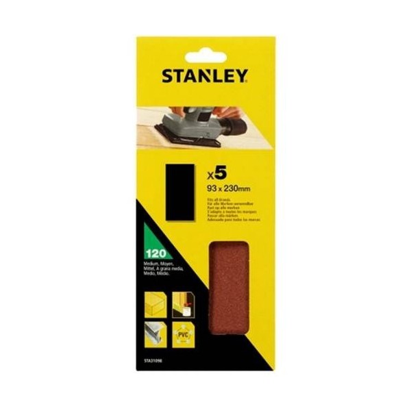 HOJA LIJA STANLEY ORBITAL NO PERFORADAS 093x230MM