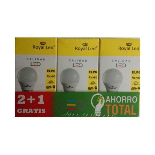 LAMPARA ILUMIN LED ESF. E14 6W 600LM 3000K ROYAL L