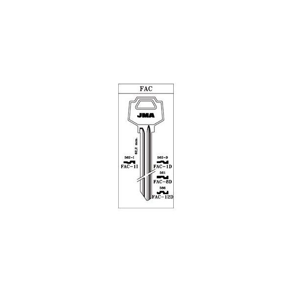 LLAVE CILINDRO EN BRUTO JMA AC FAC-8D