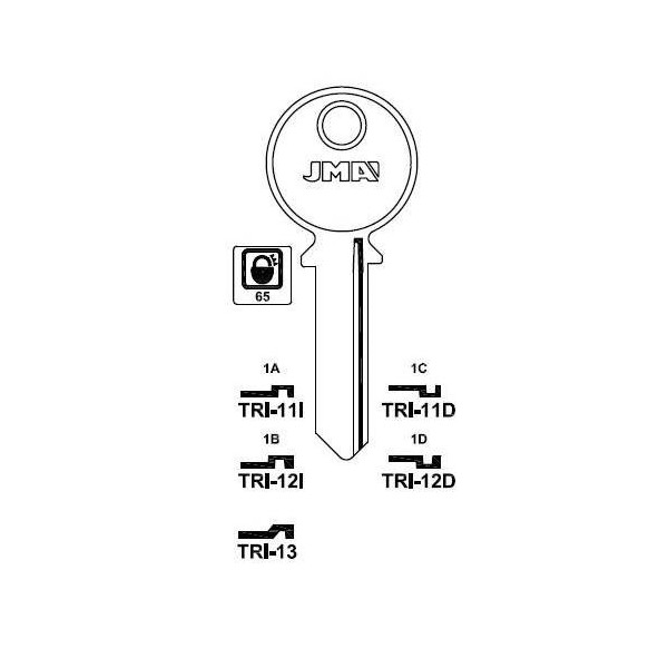 LLAVE CILINDRO EN BRUTO JMA AC TRI-11I