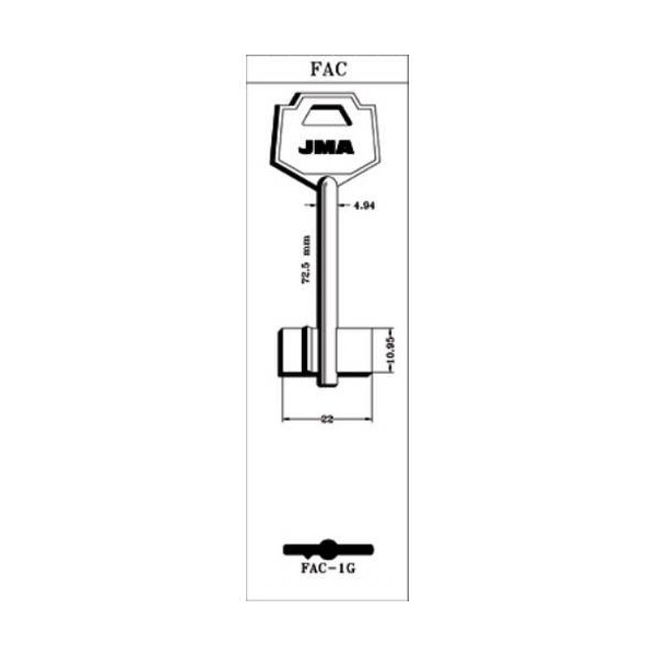 LLAVE DE GORJA EN BRUTO JMA LAT FAC-1G