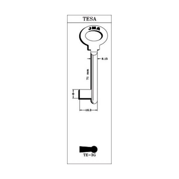 LLAVE DE GORJA EN BRUTO JMA LAT TE-3G