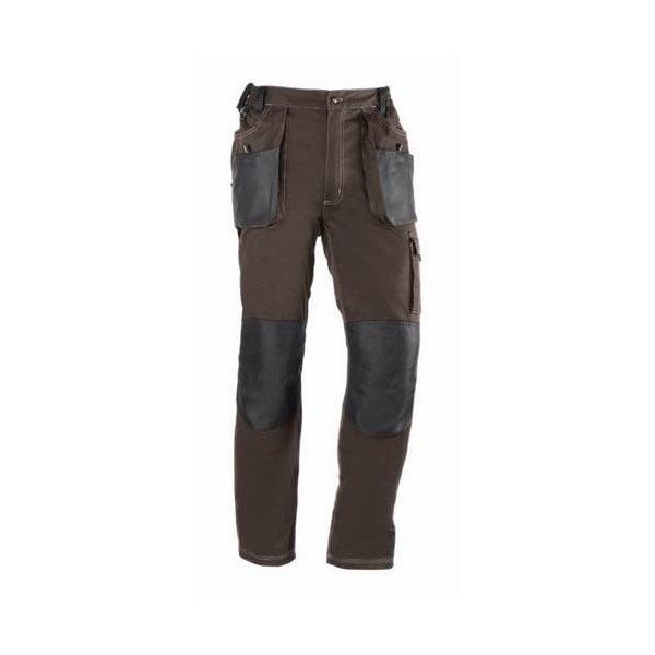 PANTALON TRABAJO XXL 68% ALG 30% POLI MARRON/NEGRO