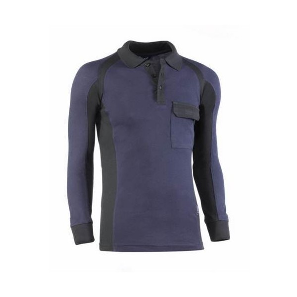 POLO TRABAJO XXL ALG M/LARGA AZ/NE 681 JUBA