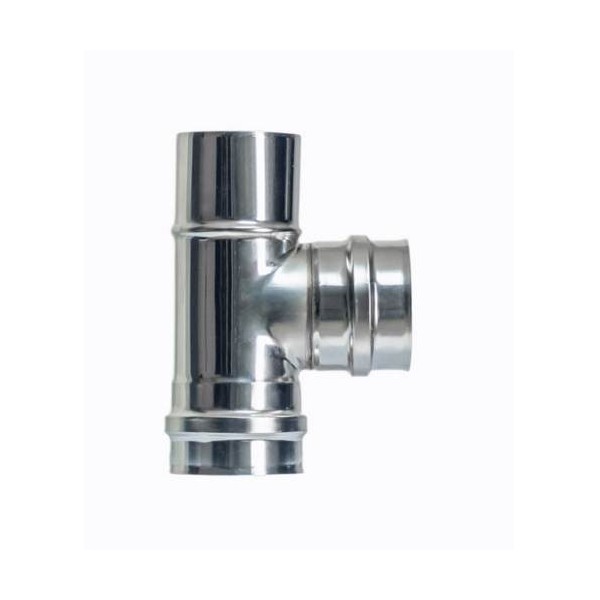 TE ESTUFA PELLET 90§ Ø80MM INOX EXOJO