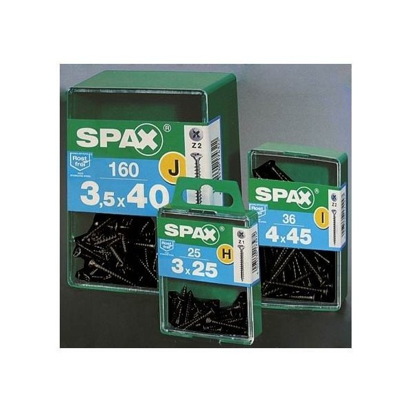 TORNILLO R/MAD. 03x016MM NE SPAX 20 PZ