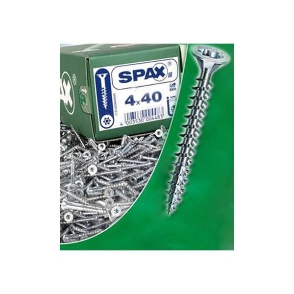TORNILLO R/MAD. 04x040MM GALV SPAX 10 PZ