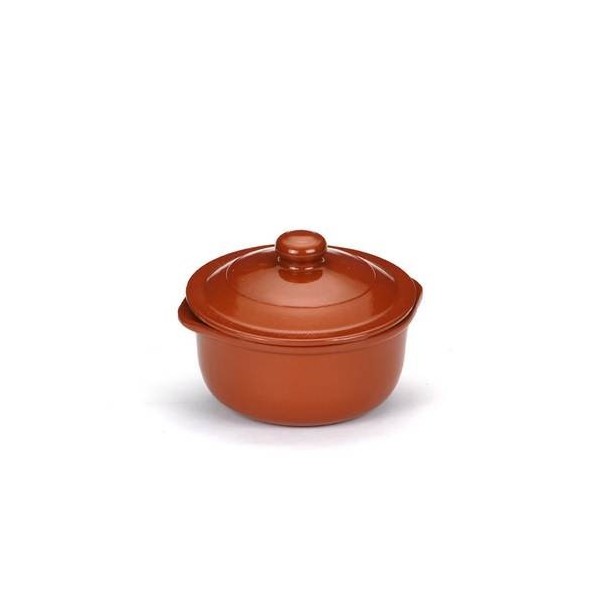 CAZUELA COC 28CM C/TAPA BARRO COCINA TRADICIONAL