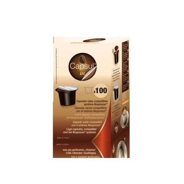 CAPSULA CAFE RELLENABLE NESPRESSO CAPSUL-IN 100 PZ