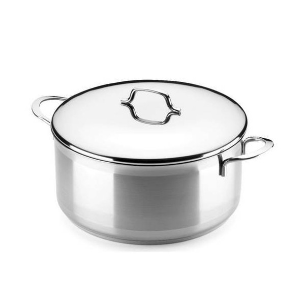 CACEROLA ALTA 24CM C/TAPA IND INOX MILLENIUM MAGEF