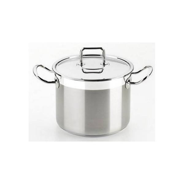 CACEROLA ALTA 20CM C/TAPA IND INOX PROF. BRA