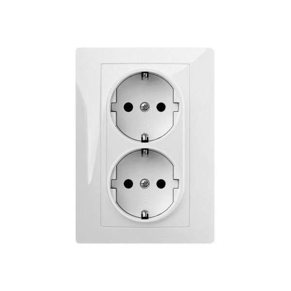 BASE ENCHUFE ELEC 16A-250V DOBLE SCHUKO TT EMPOTRA