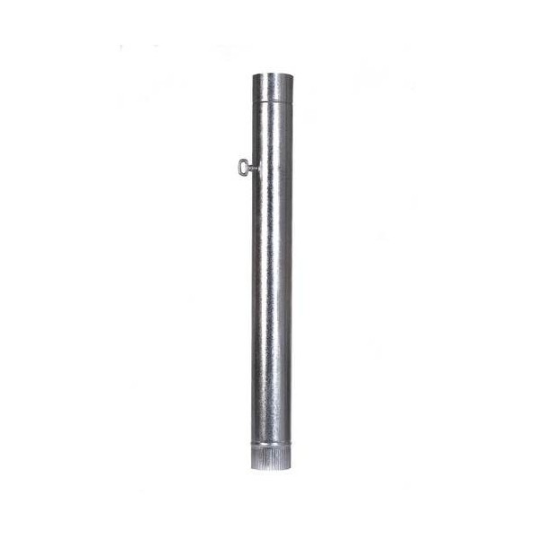 TUBO ESTUFA CON LLAVE 120MM AC.GALV THECA