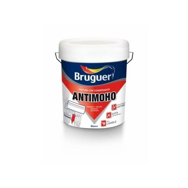 PINTURA PLAST MATE 4 LT BL ANTIMOHO BRUGUER