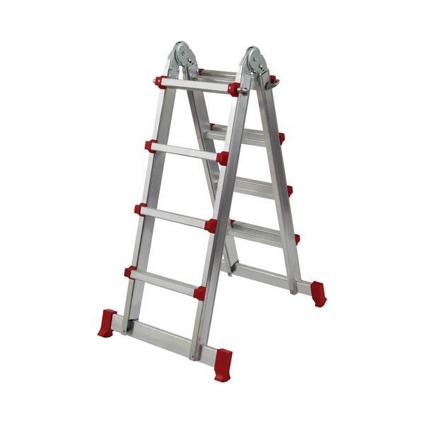 Escalera Multiuso Aluminio 3+4 Peldaños 8,50Kg