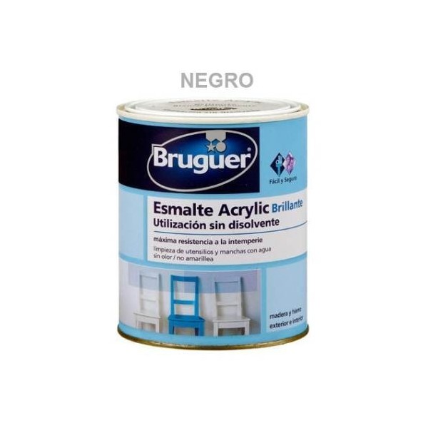 ESMALTE ACRIL BRI. 250 ML NE INT/EXT S/OLOR BRUGUE