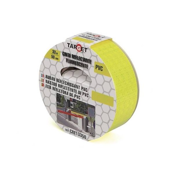 CINTA ADH 50MMx33MT SEÑALIZACION TARGET PVC VER RE